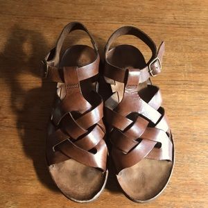 Italian hand crafted leather sandals.  US woman’s 10.5  EU 41